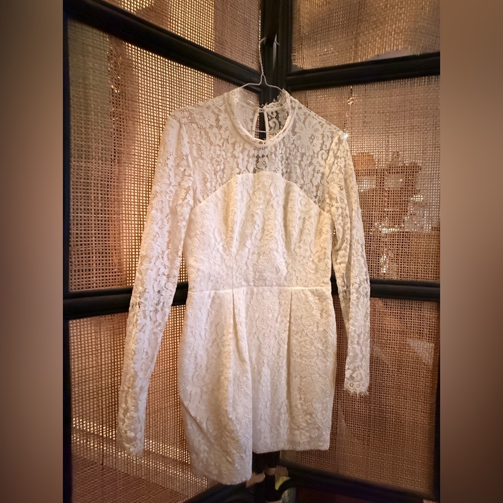 KEEPSAKE the Label White Lace Detail Dress